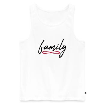 Symbole infini de la famille - Débardeur bio Premium Homme - blanc - Devant - Michal (187cm)