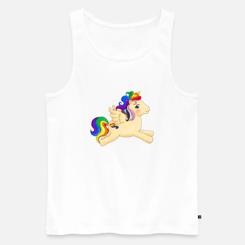 Pride Pony - Männer Premium Bio Tank Top - Weiß