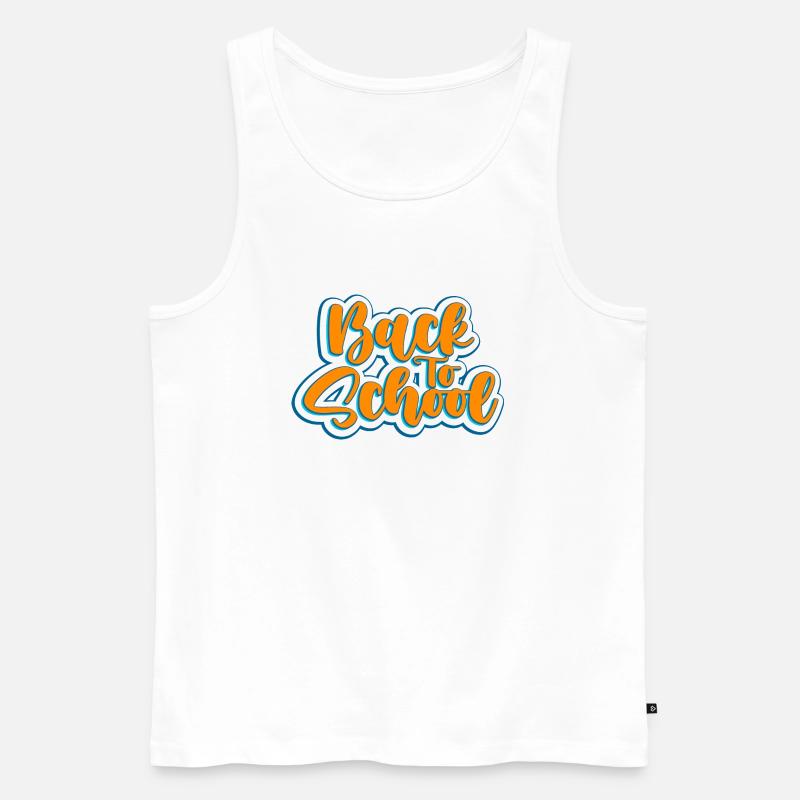 Schulstart Graffiti Kunst Schulanfang Style - Männer Premium Bio Tank Top - Weiß