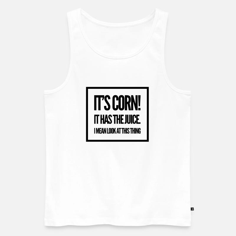 Its corn - Männer Premium Bio Tank Top - Weiß