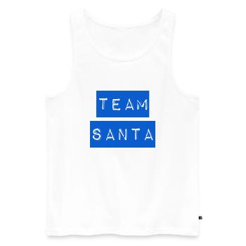 TEAM SANTA +++ Merry Christmas, X-Mas, Weihnachten - Männer Premium Bio Tank Top - Weiß - Vorne - AI Model Male 178 light (178cm)