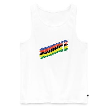 cycliste champion du monde #3 - Débardeur bio Premium Homme - blanc - Devant - Michal (187cm)