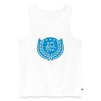 Coat of arms Music Sheet music clef - Men's Premium Organic Tank Top - white - Front - Michal (187cm)