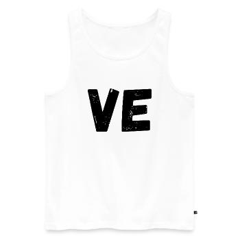 Liebe passendes T-Shirt Paar - Männer Premium Bio Tank Top - Weiß - Vorne - Michal (187cm)