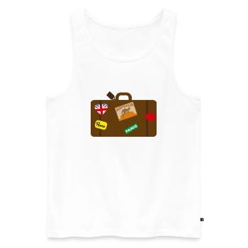 reisen - Männer Premium Bio Tank Top - Weiß - Vorne - Michal (187cm)
