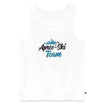 Après-Ski Team - Men's Premium Organic Tank Top - white - Front - AI Model Male 178 light (178cm)