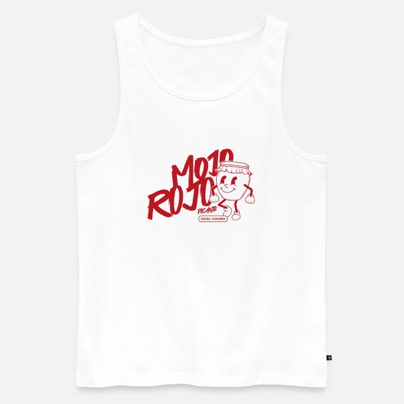 MOJOROJO - Männer Premium Bio Tank Top - Weiß
