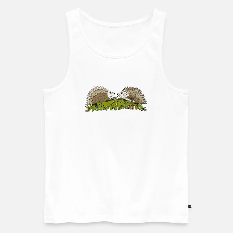 Igel - Männer Premium Bio Tank Top - Weiß