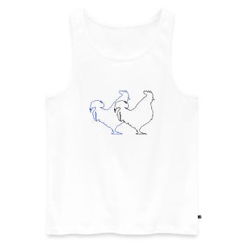 Coq 2 - Débardeur bio Premium Homme - blanc - Devant - Michal (187cm)