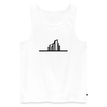Stadt Vektor Geschenkidee - Männer Premium Bio Tank Top - Weiß - Vorne - Michal (187cm)