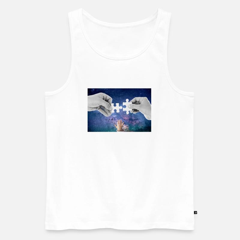 Puzzle. - Männer Premium Bio Tank Top - Weiß