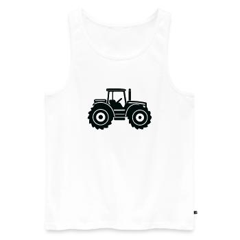 Traktor - Männer Premium Bio Tank Top - Weiß - Vorne - AI Model Male 178 light (178cm)