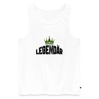 legendär - Männer Premium Bio Tank Top - Weiß - Vorne - Michal (187cm)