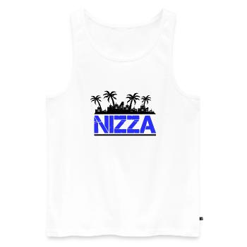 Nice - Men's Premium Organic Tank Top - white - Front - AI Model Male 178 light (178cm)