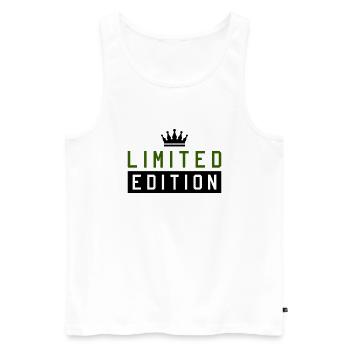 Limited edition - Men's Premium Organic Tank Top - white - Front - AI Model Male 178 light (178cm)