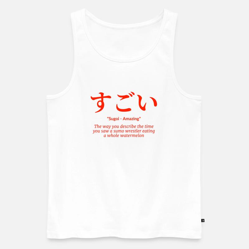 Japan Sprache - Männer Premium Bio Tank Top - Weiß