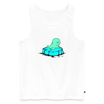 Seal Ice Floe - Men's Premium Organic Tank Top - white - Front - Michal (187cm)
