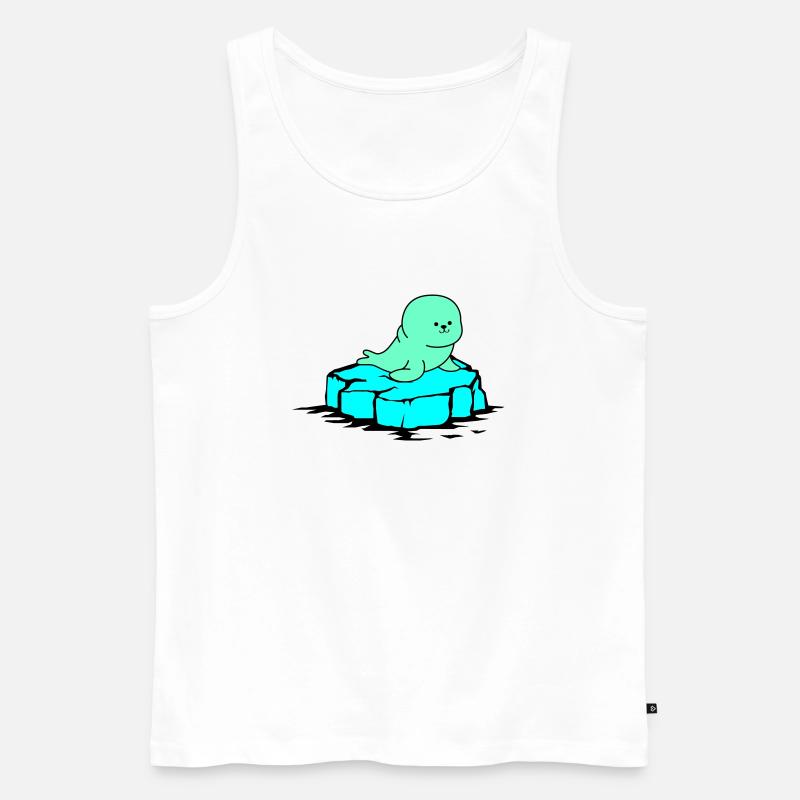 robbe eisscholle - Männer Premium Bio Tank Top - Weiß