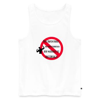 Restricted Zone Apparel - Männer Premium Bio Tank Top - Weiß - Vorne - Michal (187cm)
