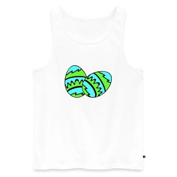 ostereier 02 - Männer Premium Bio Tank Top - Weiß - Vorne - AI Model Male 178 light (178cm)