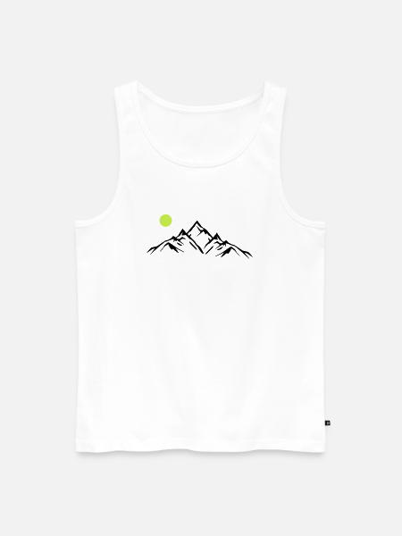 Mountains - Men's Premium Organic Tank Top - white