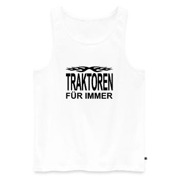 Traktor - Männer Premium Bio Tank Top - Weiß - Vorne - Michal (187cm)