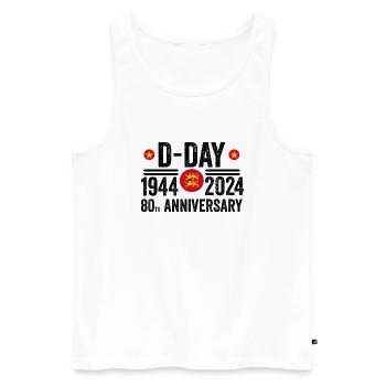 Normandy D-Day 80th Anniversary 1944 2024 - Men's Premium Organic Tank Top - white - Front - Michal (187cm)
