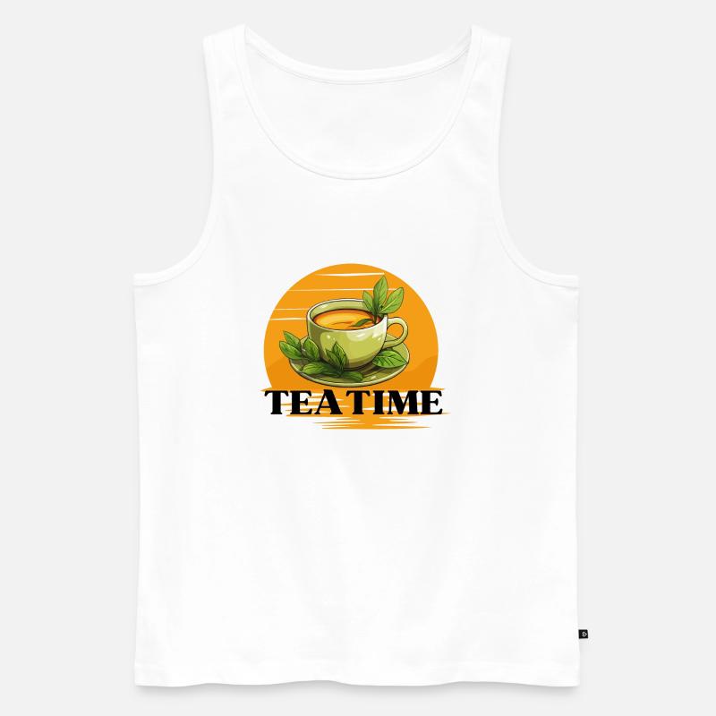 Teezeit! - Männer Premium Bio Tank Top - Weiß