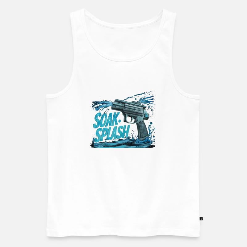 SOAK PLATSCH - Männer Premium Bio Tank Top - Weiß