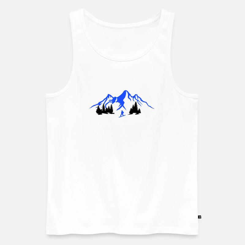Snowboarding 2 - Männer Premium Bio Tank Top - Weiß