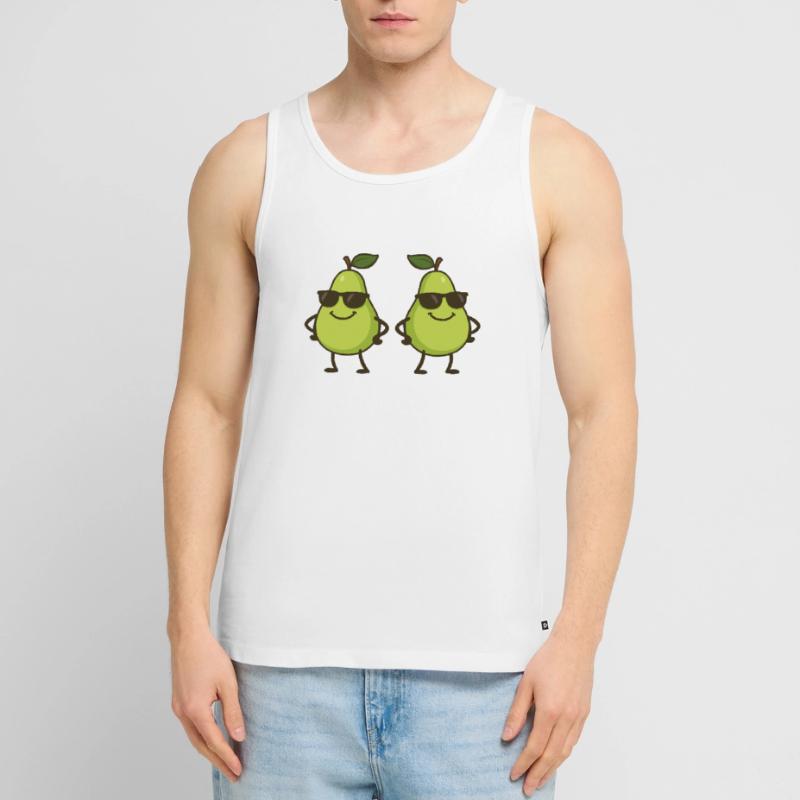 birne comic cool 2 Männer Premium Bio Tank Top