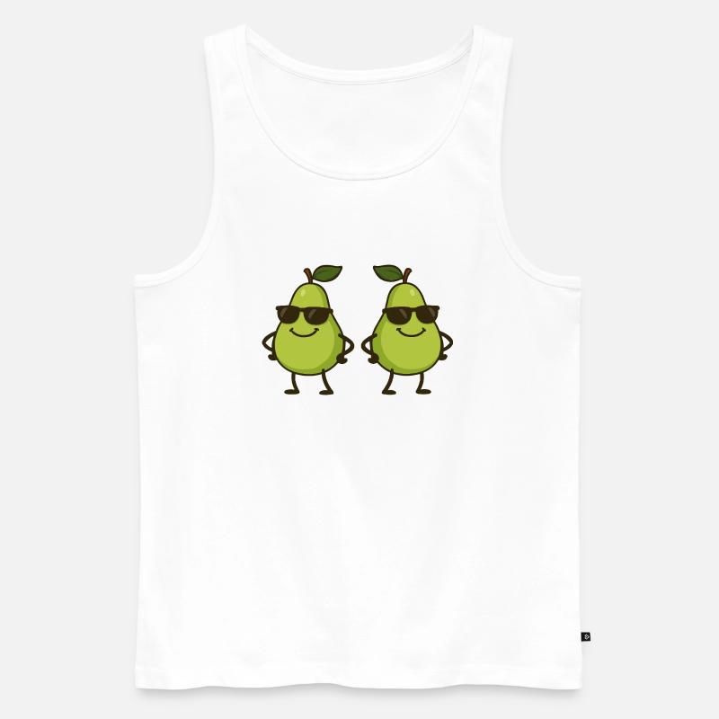 Pear Comic Cool 2 - Men's Premium Organic Tank Top - white
