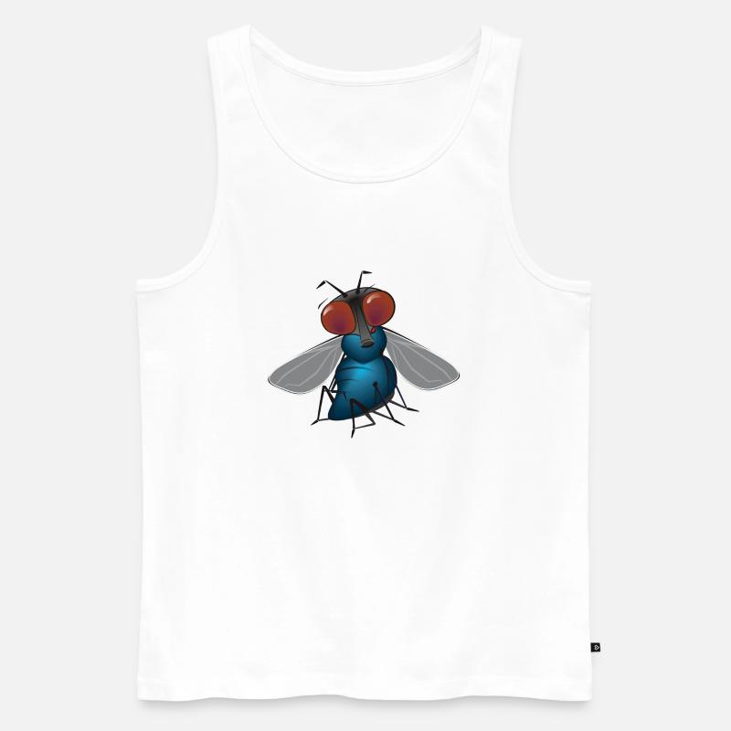 fliege - Männer Premium Bio Tank Top - Weiß