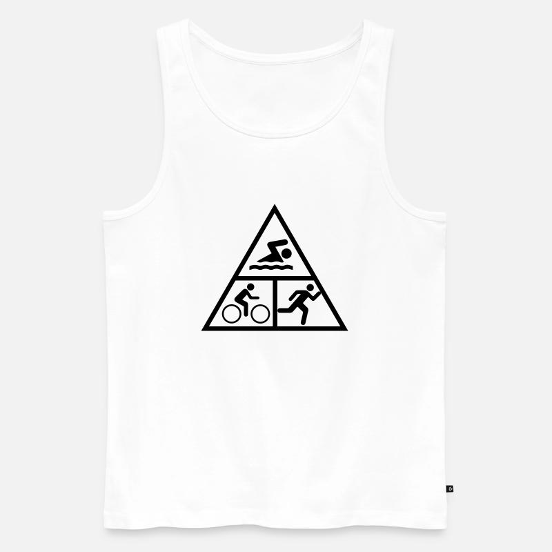 Triatlon_v1 - Männer Premium Bio Tank Top - Weiß