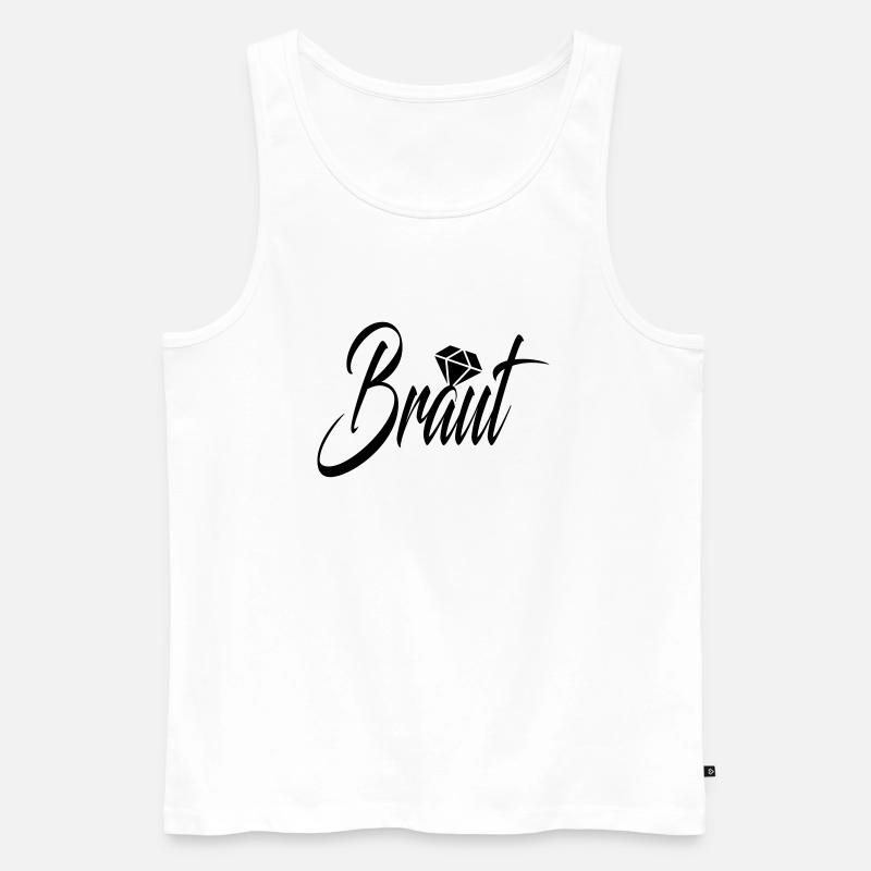 Braut Diamant - Männer Premium Bio Tank Top - Weiß