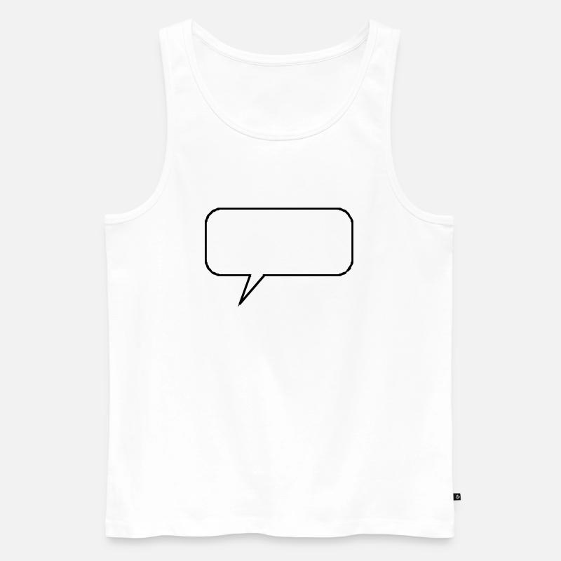 Sprechblase - Männer Premium Bio Tank Top - Weiß