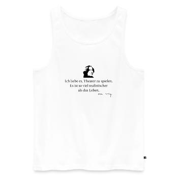 Wilde: Ich liebe es, Theater zu spielen. Es ist s - Männer Premium Bio Tank Top - Weiß - Vorne - Michal (187cm)