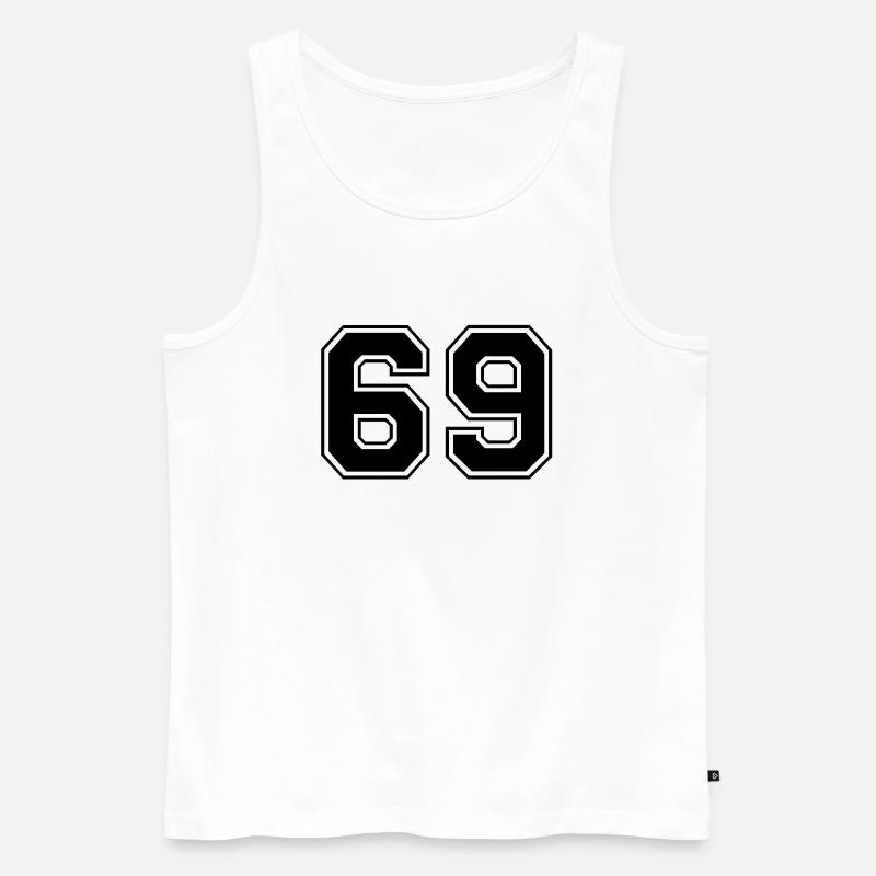 69 - Männer Premium Bio Tank Top - Weiß
