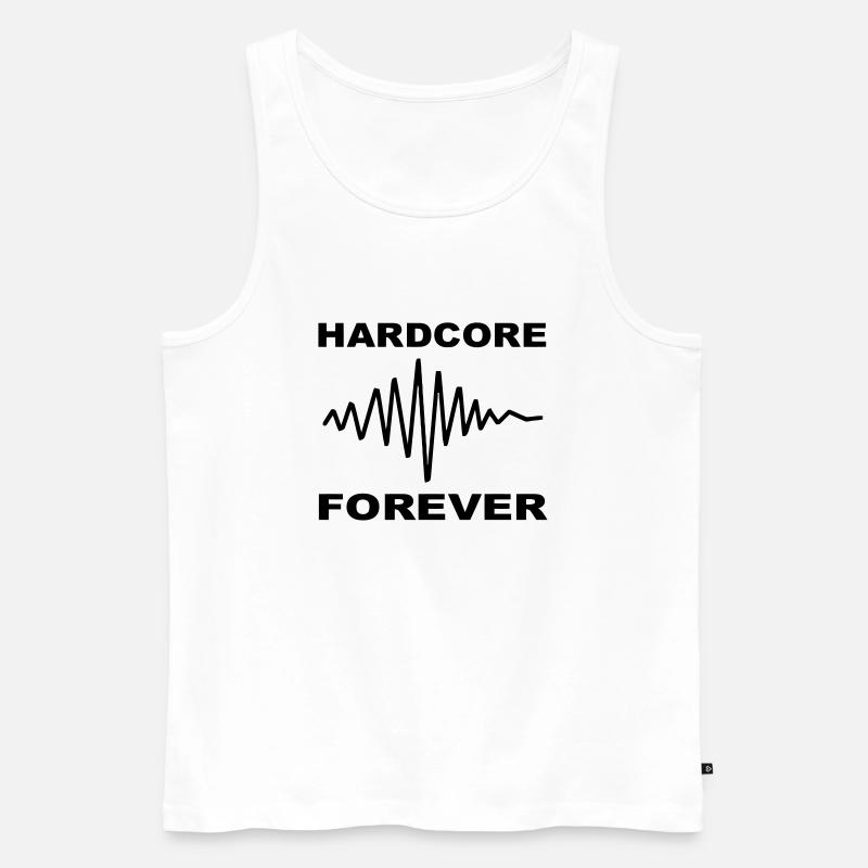 Hardcore immer - Männer Premium Bio Tank Top - Weiß