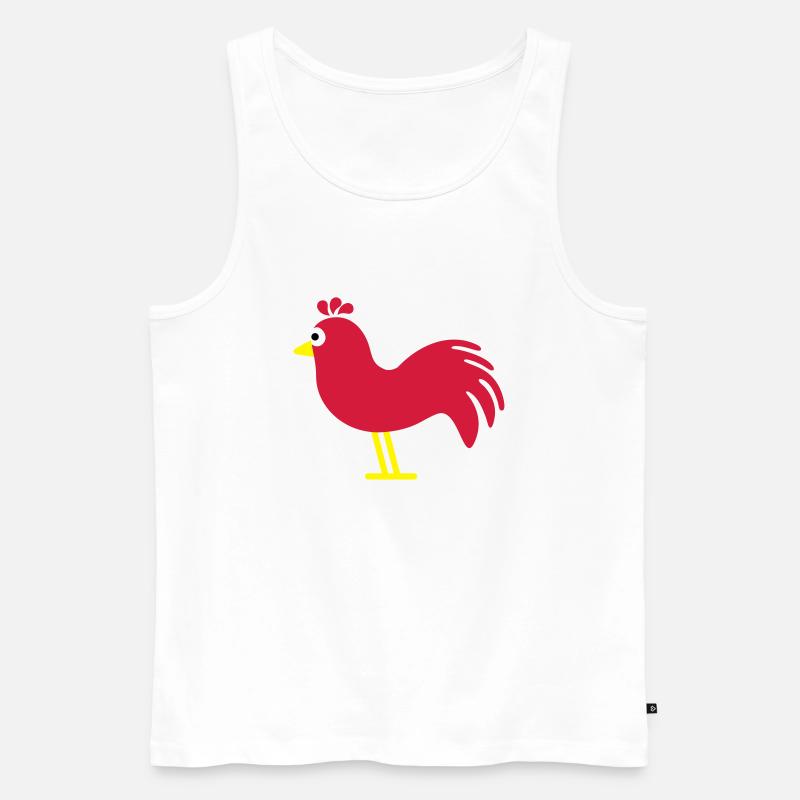 hahn - Männer Premium Bio Tank Top - Weiß
