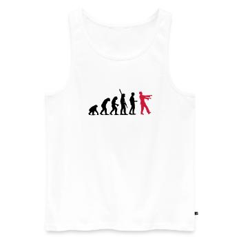 Zombie Evolution (zweifarbig) - Männer Premium Bio Tank Top - Weiß - Vorne - AI Model Male 178 light (178cm)