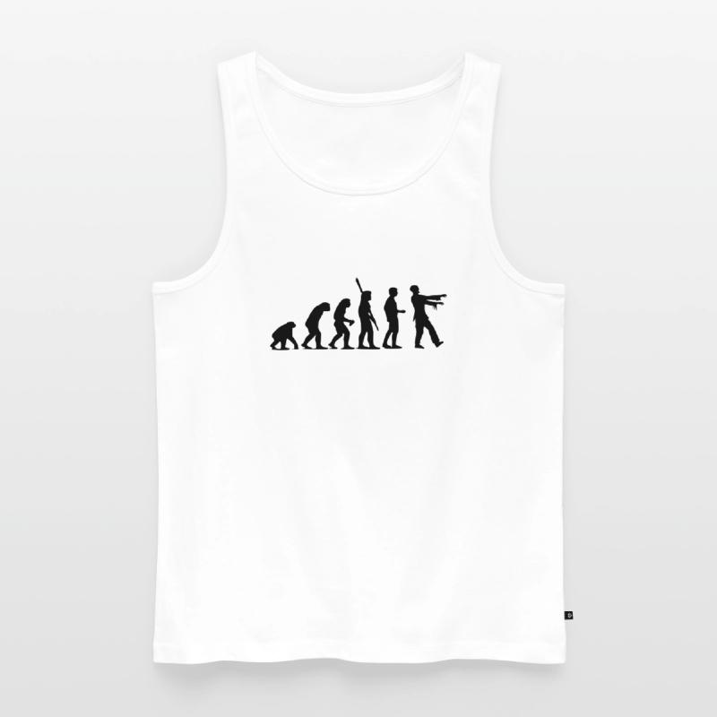 Zombie Evolution (einfarbig) Männer Premium Bio Tank Top
