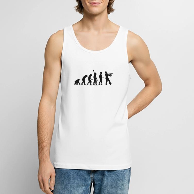 Zombie Evolution (einfarbig) Männer Premium Bio Tank Top