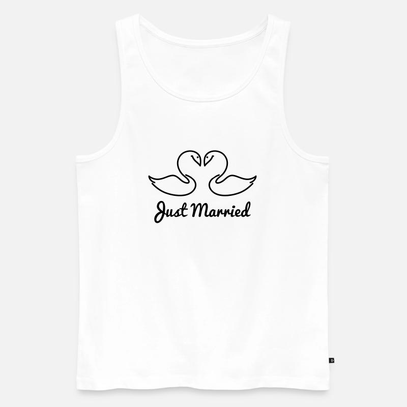 Just Married - Männer Premium Bio Tank Top - Weiß
