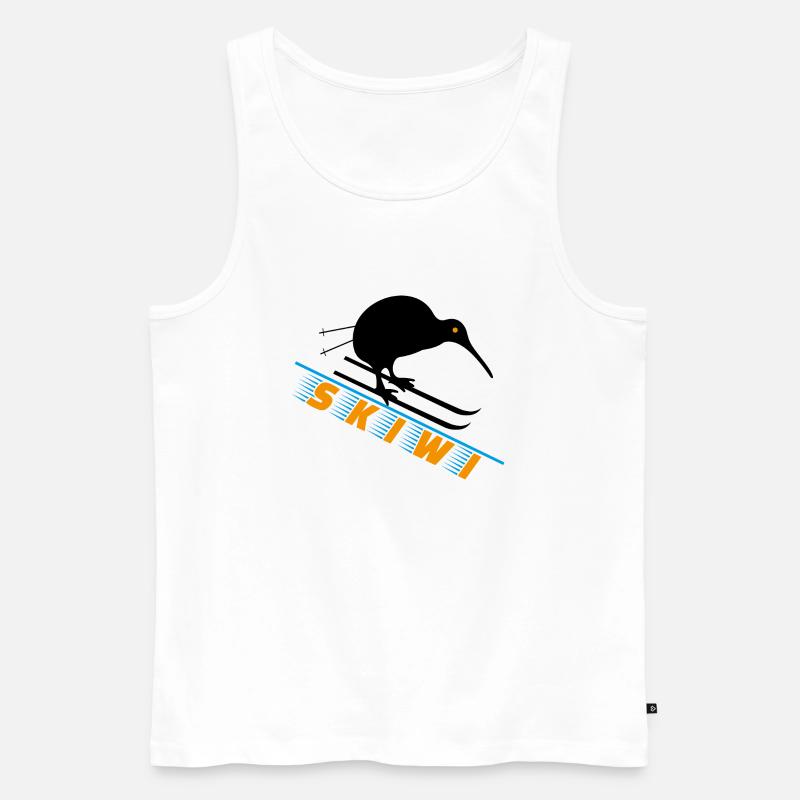 Neuseeland Skiwi hell 01 - Männer Premium Bio Tank Top - Weiß