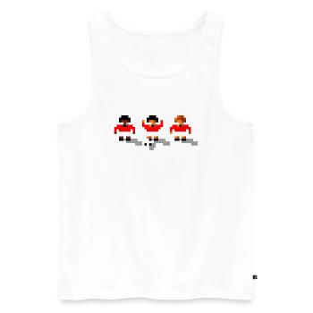 Soccer Red Team - Men's Premium Organic Tank Top - white - Front - AI Model Male 178 light (178cm)