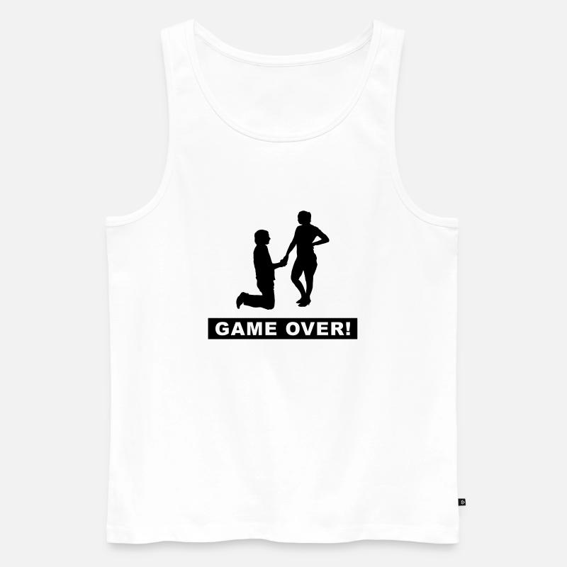 bachelor bachelorette - Männer Premium Bio Tank Top - Weiß