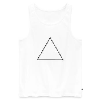 triangle - Men's Premium Organic Tank Top - white - Front - AI Model Male 178 light (178cm)