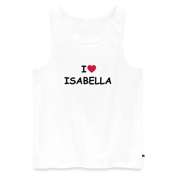 I love Isabella - Männer Premium Bio Tank Top - Weiß - Vorne - Michal (187cm)
