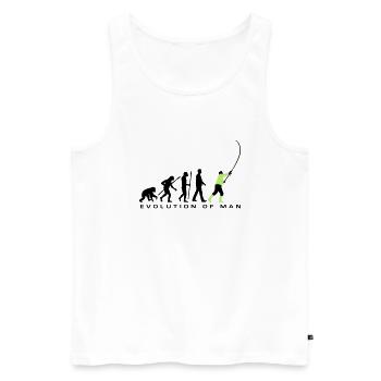 evolution_angler_042013_a_2c - Débardeur bio Premium Homme - blanc - Devant - AI Model Male 178 light (178cm)